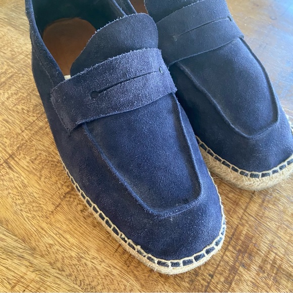 Ermenegildo Zegna Dark Blue Suede Loafers - Picture 3 of 8